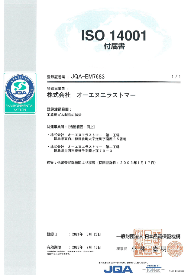 ISO14001付属書